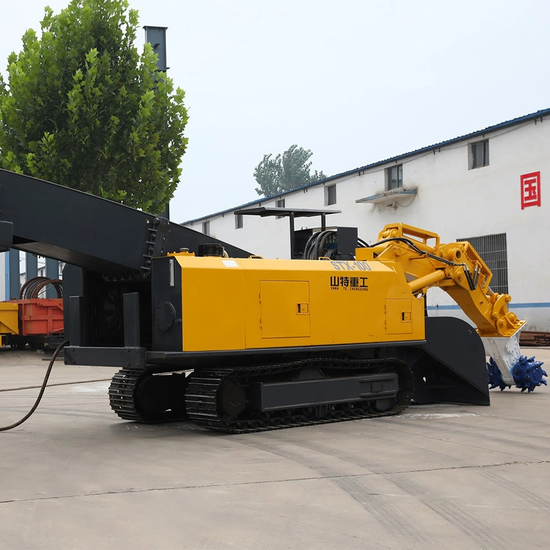 An efficient roadheader equipped with milling cutters