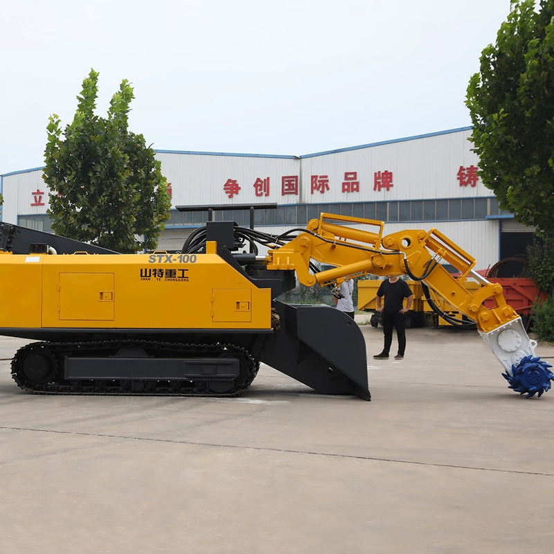An efficient roadheader equipped with milling cutters
